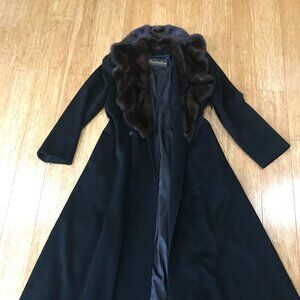 Vintage cashmere/angora/wool and faux fur coat (Maximiliam at Bloomingdale's)